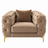 Classic Chesterfield-Style 6-Seater Sofa Set (3+2+1) with Gold Accent Legs | Customizable Size & Color