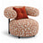 Patterned Accent Chair with Throw Pillow