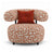 Patterned Accent Chair with Throw Pillow