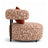 Patterned Accent Chair with Throw Pillow