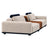 Modern Smart 3+2 Seater Sofa Set with Built-in Bluetooth Speaker, Cup Holders & Wood Console