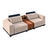 Modern Smart 3+2 Seater Sofa Set with Built-in Bluetooth Speaker, Cup Holders & Wood Console