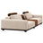 Modern Smart 3+2 Seater Sofa Set with Built-in Bluetooth Speaker, Cup Holders & Wood Console