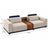 Modern Smart 3+2 Seater Sofa Set with Built-in Bluetooth Speaker, Cup Holders & Wood Console