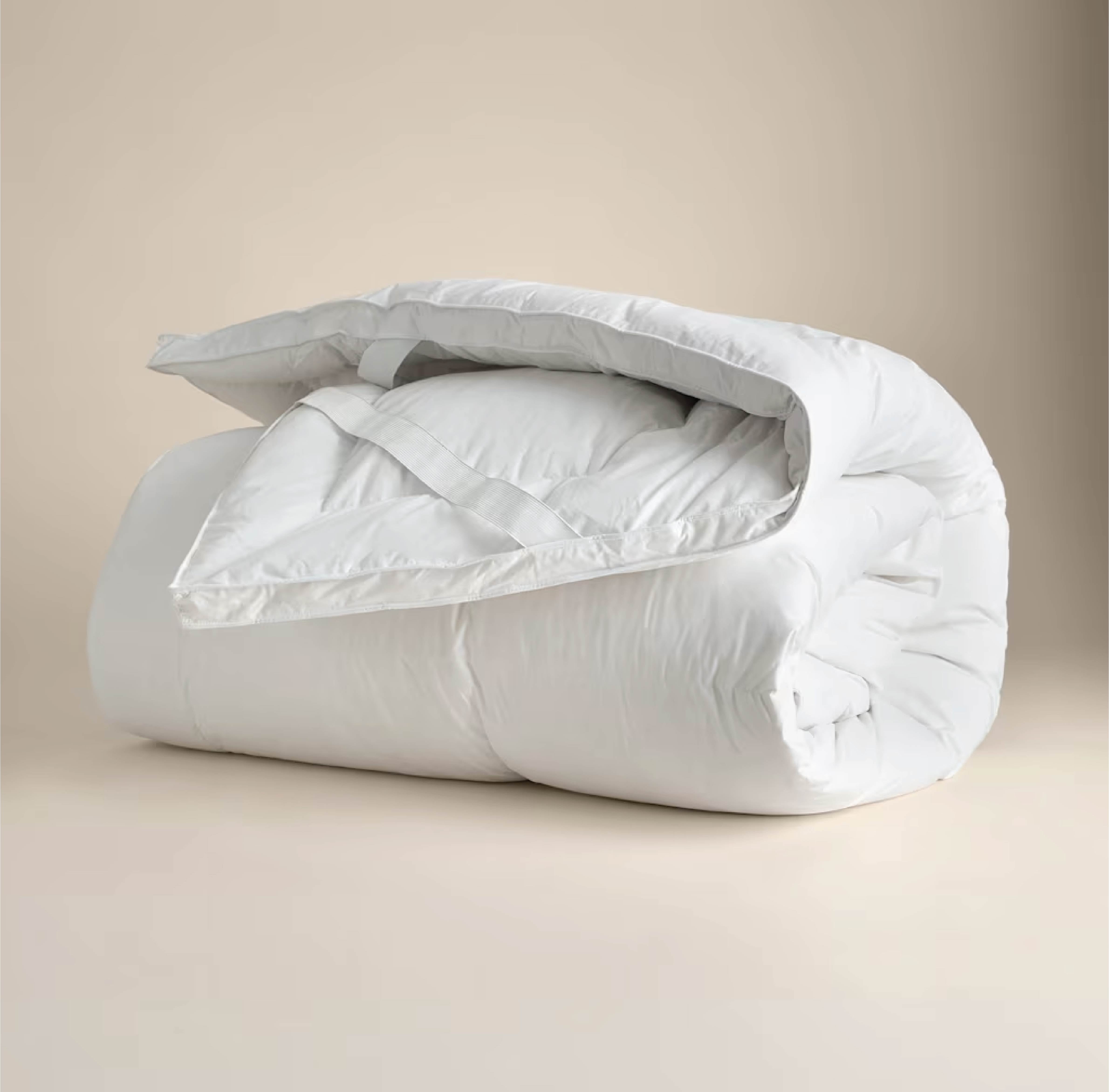 Premium Comfort Mattress Topper 200×200+10cm – Extra Thick White-100% Cotton Down proof