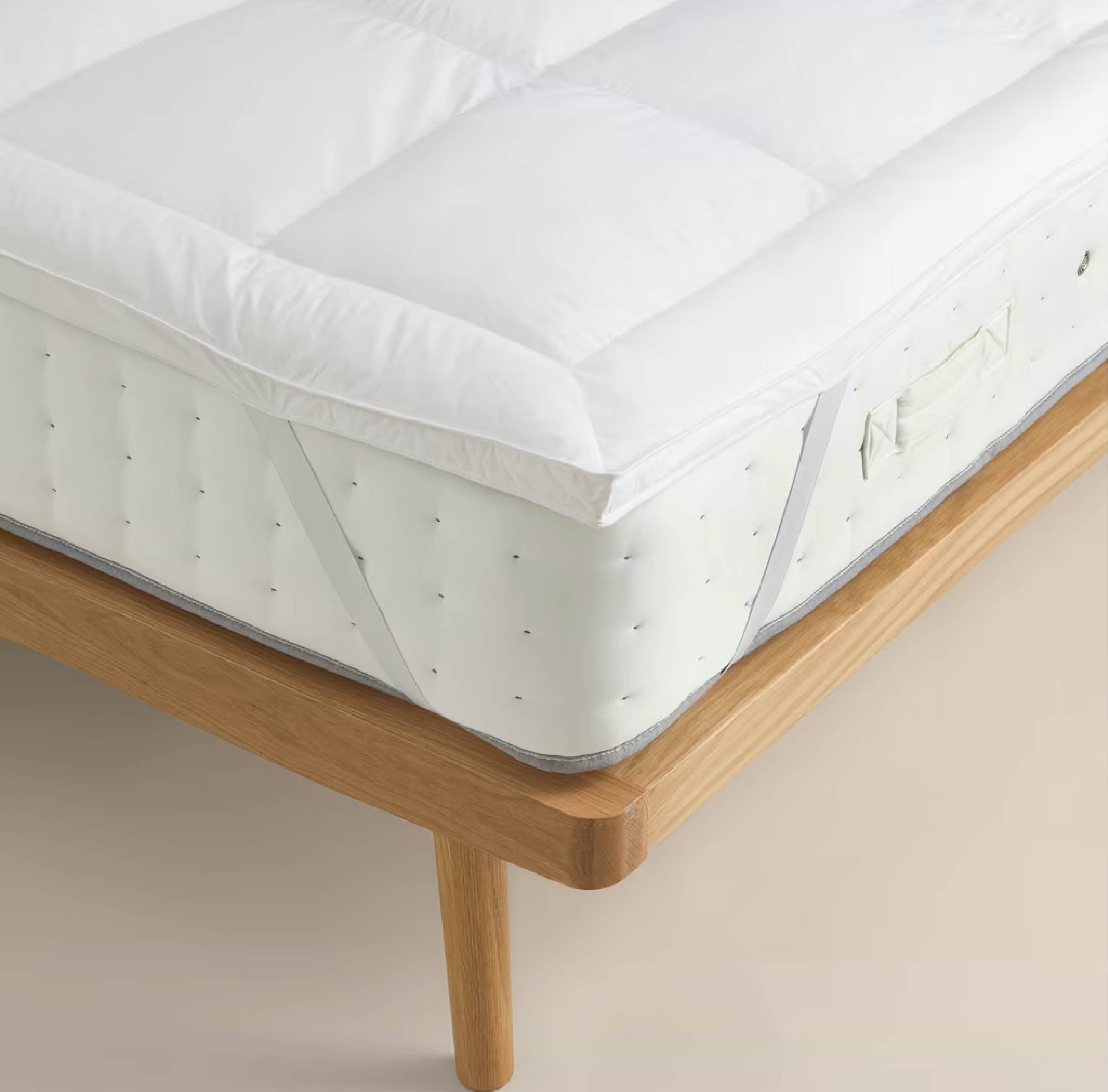 Premium Comfort Mattress Topper– Extra Thick White-100% Cotton Down proof
