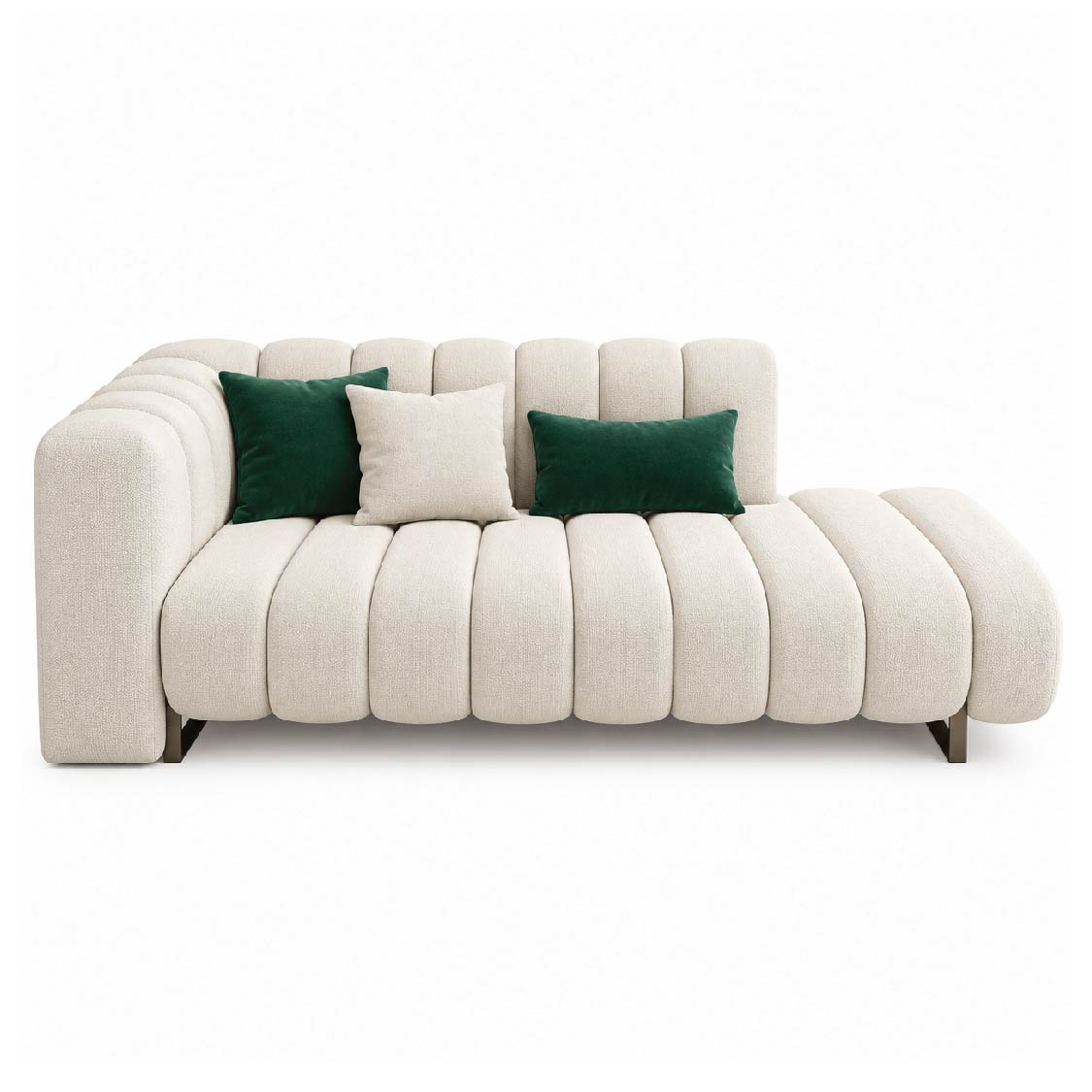 Channel-Tufted Right-Arm Chaise Lounge Sofa