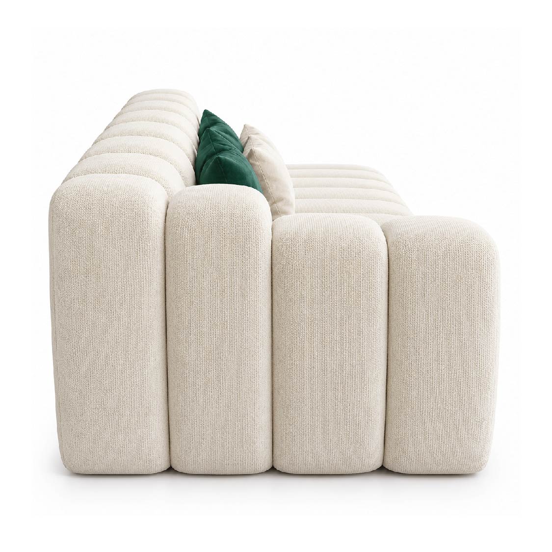 Channel-Tufted Right-Arm Chaise Lounge Sofa
