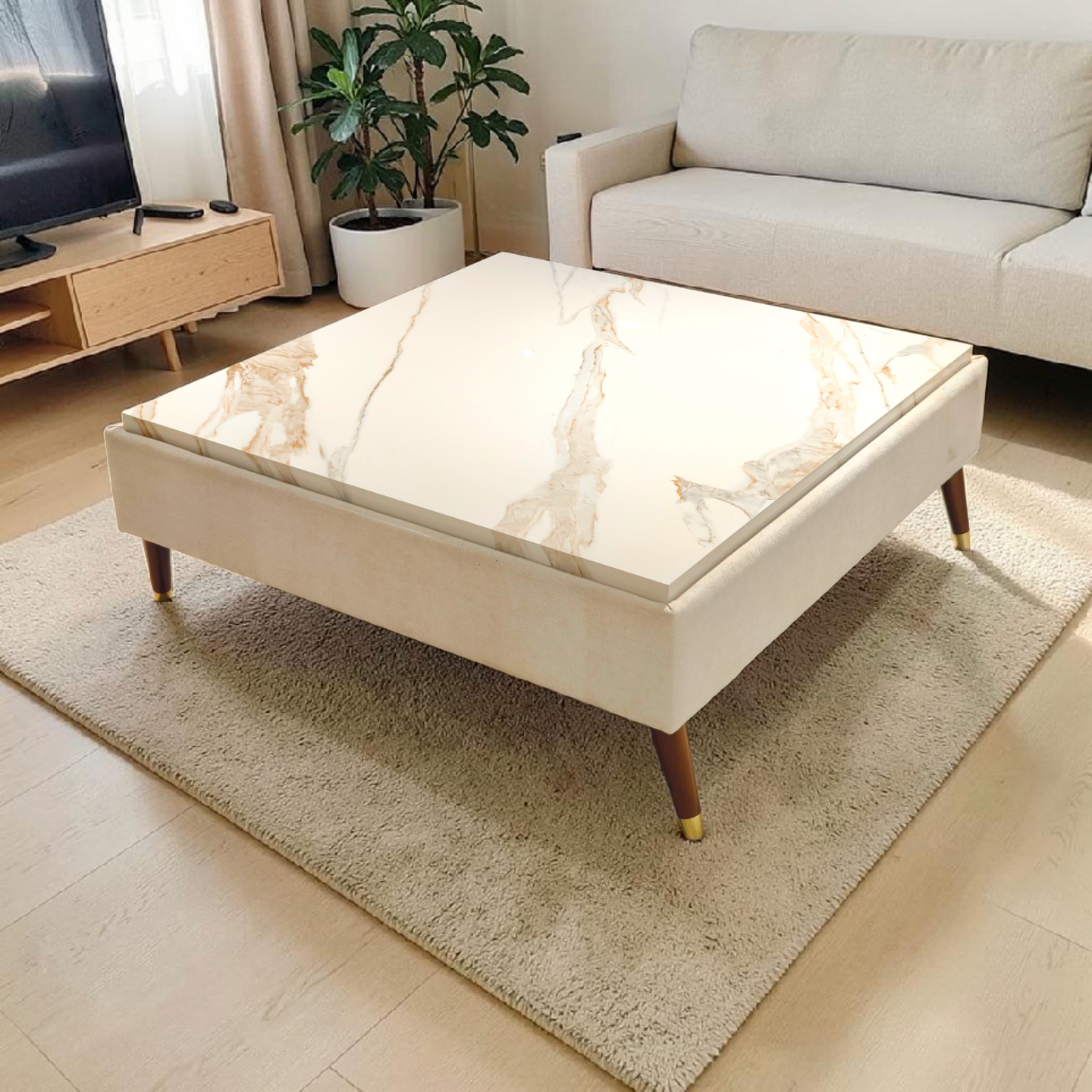 Valora Marble Square Table
