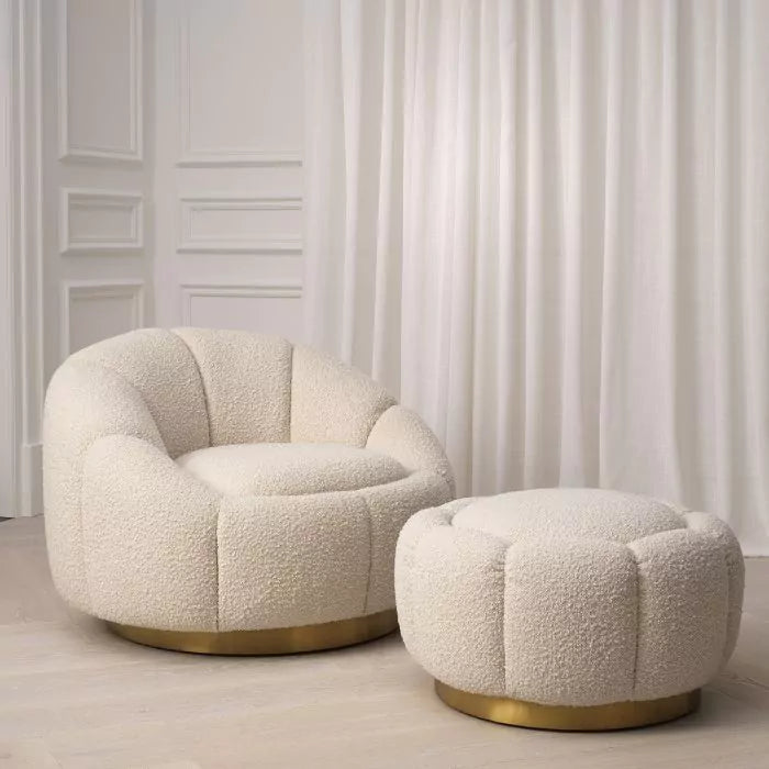 Vesper Bouclé Ottoman