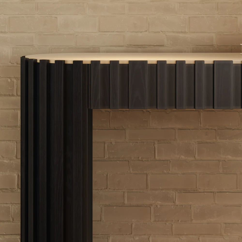Virella Solid Wood Fluted Console Table