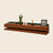 Walnut Floating Wall Mounted TV Unit with Teal Accent Line