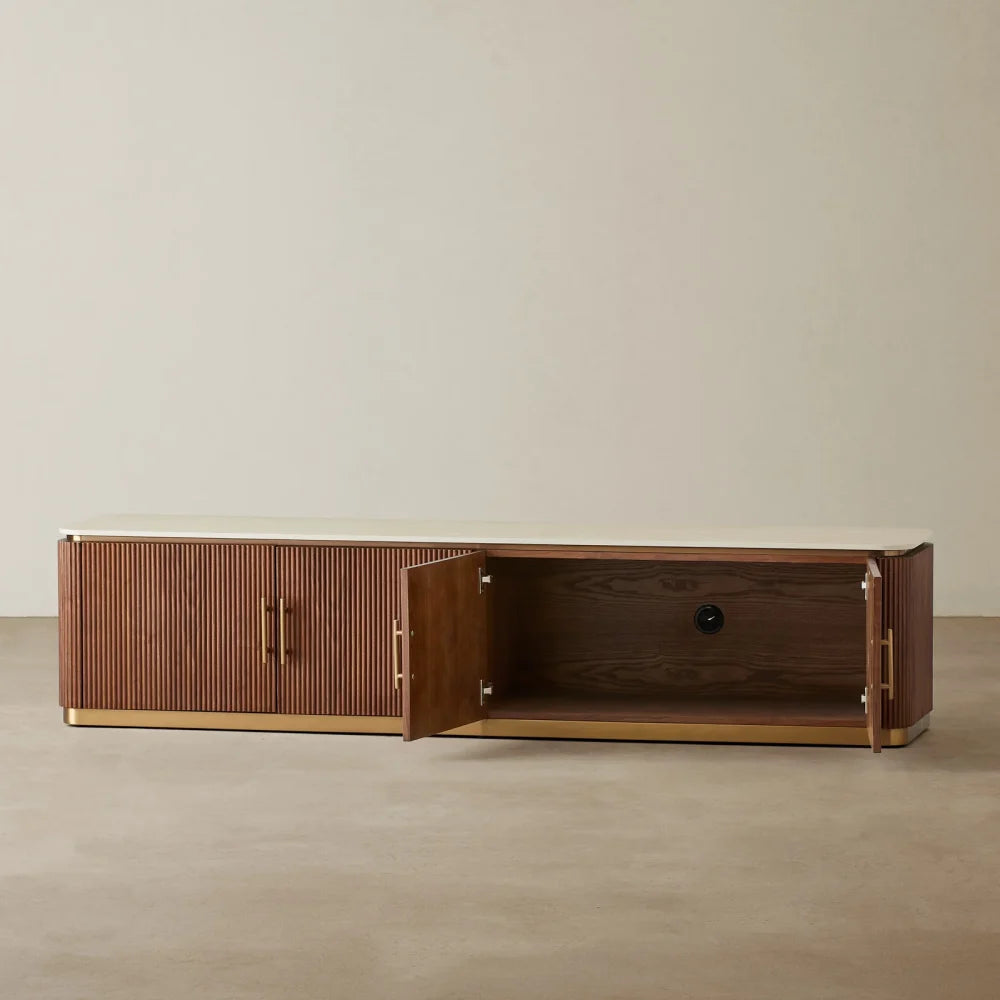 Walnut Veneer Tv Unit
