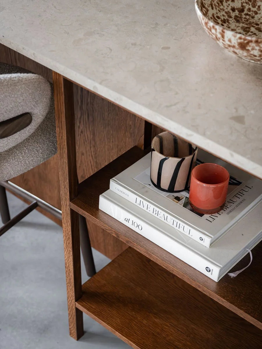 Warm Walnut & Black Kitchen