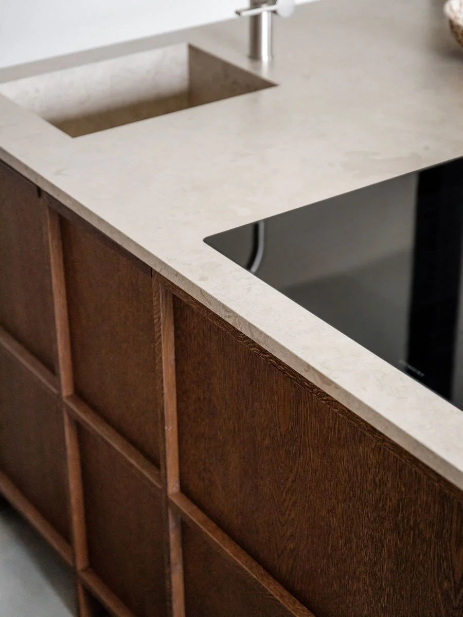 Warm Walnut & Black Kitchen