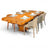 Contemporary Solid Wood Dining Set – Natural Elegance with 6 chairs