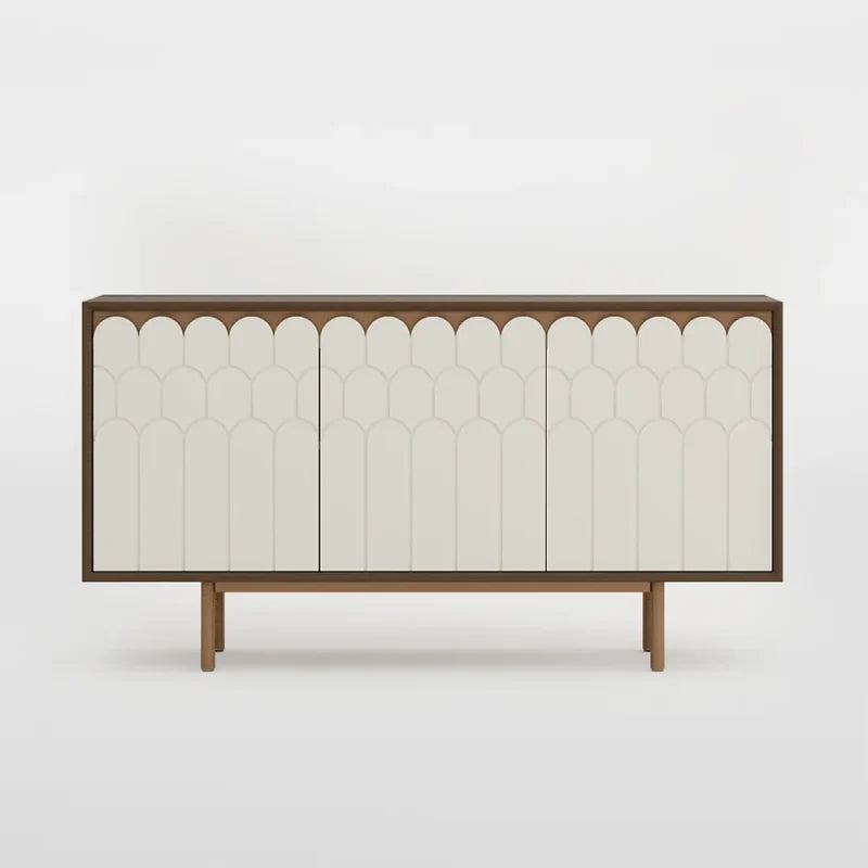 United Whitehouse White Sideboard 3 Door Cabinet