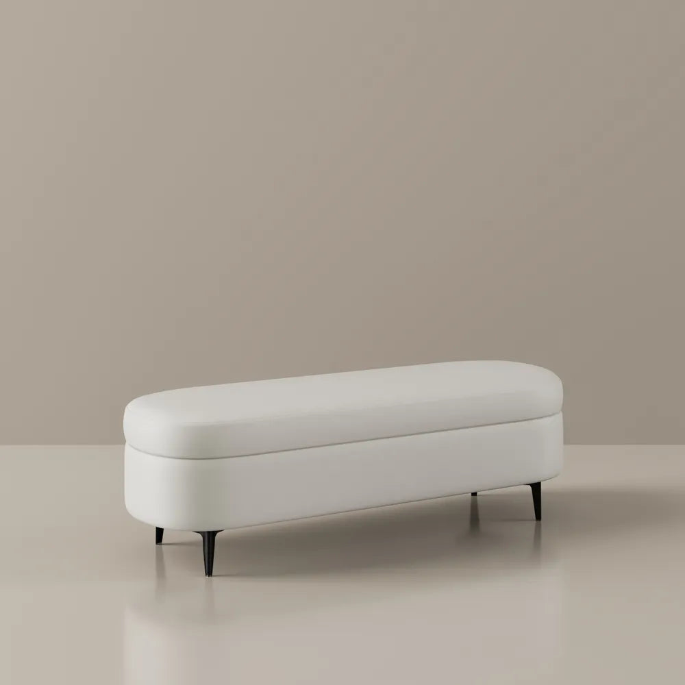 White Prism Ottoman