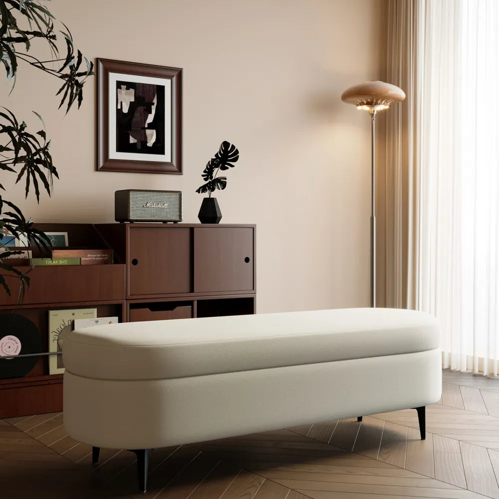 White Prism Ottoman
