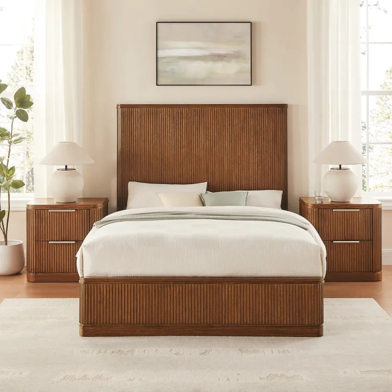 Cloudy Fluted Bed Frame