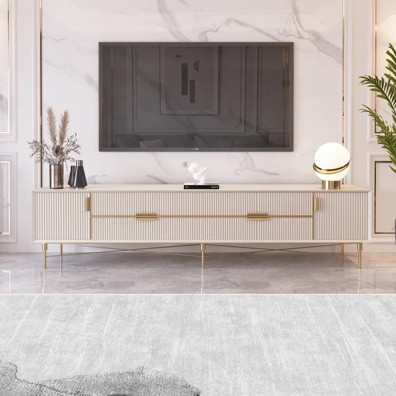 Zapio Off White TV Stand