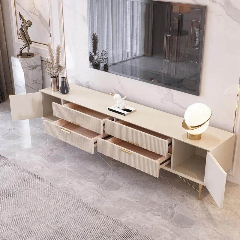 Zapio Off White TV Stand