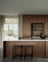 Dark Oak Architectural Kitchen Minimalist Kitchen with Rich Wood & Concrete