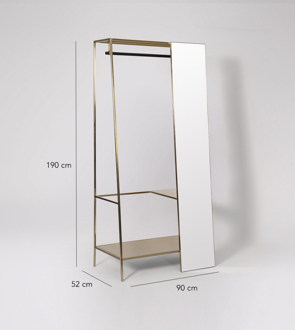 Wardrobe Brass & Black