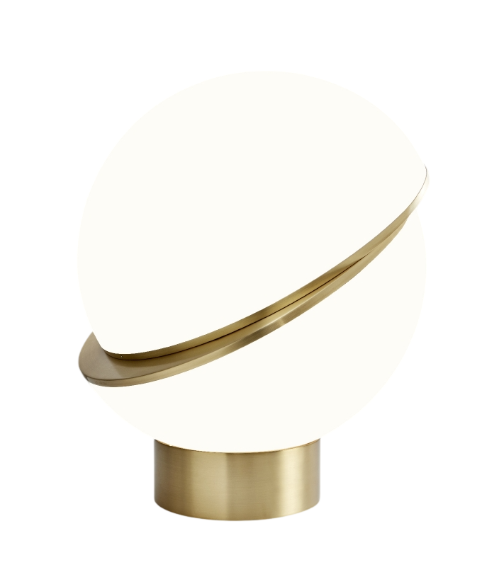 Modern Crescent Split Sphere Table Lamp