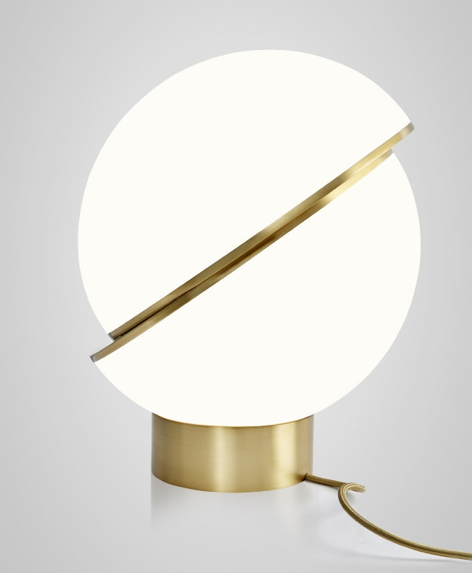Modern Crescent Split Sphere Table Lamp