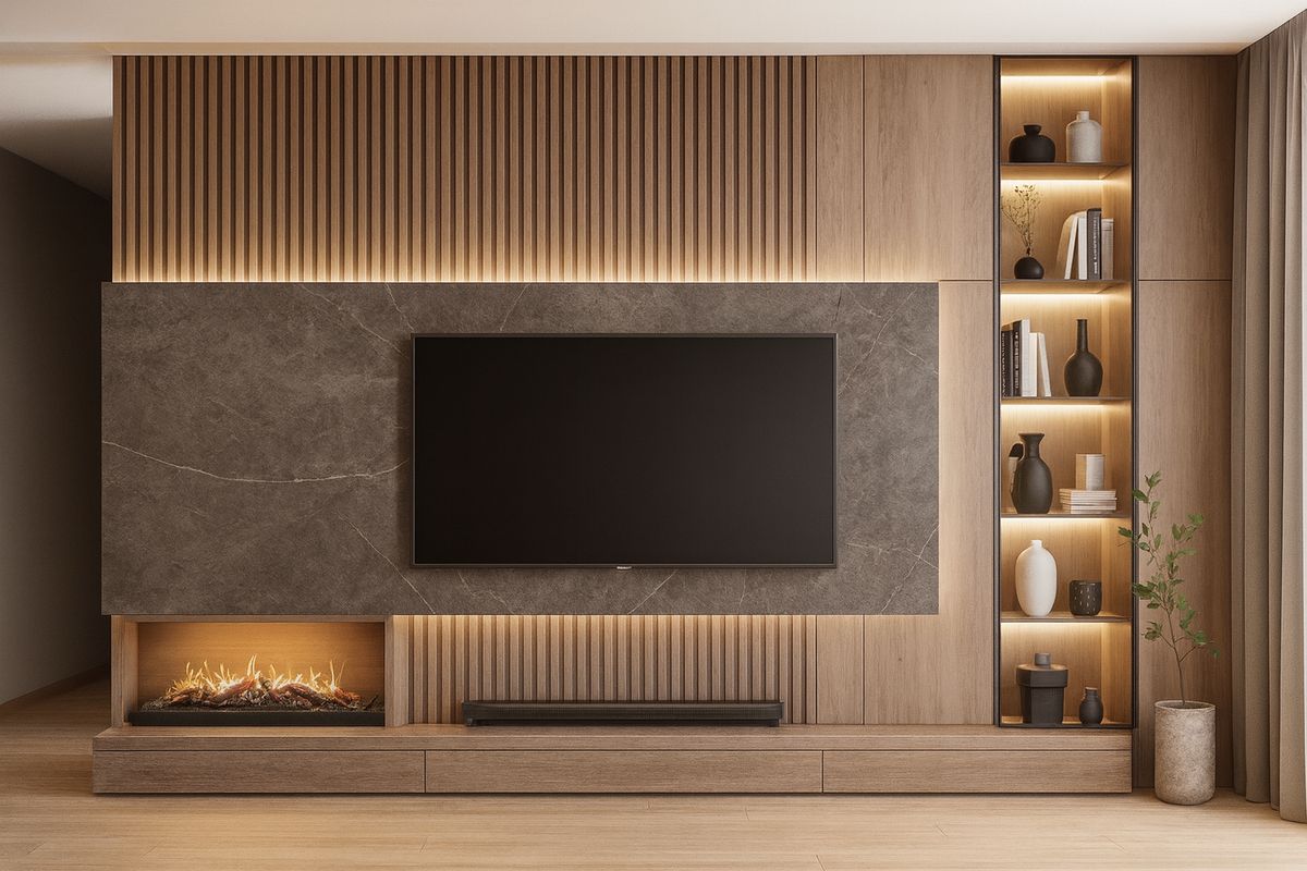 Modern Wooden TV Unit