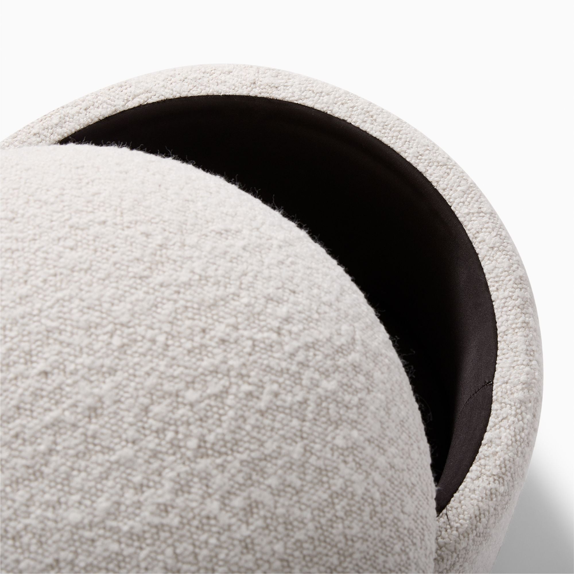 Cream Bouclé Storage Ottoman