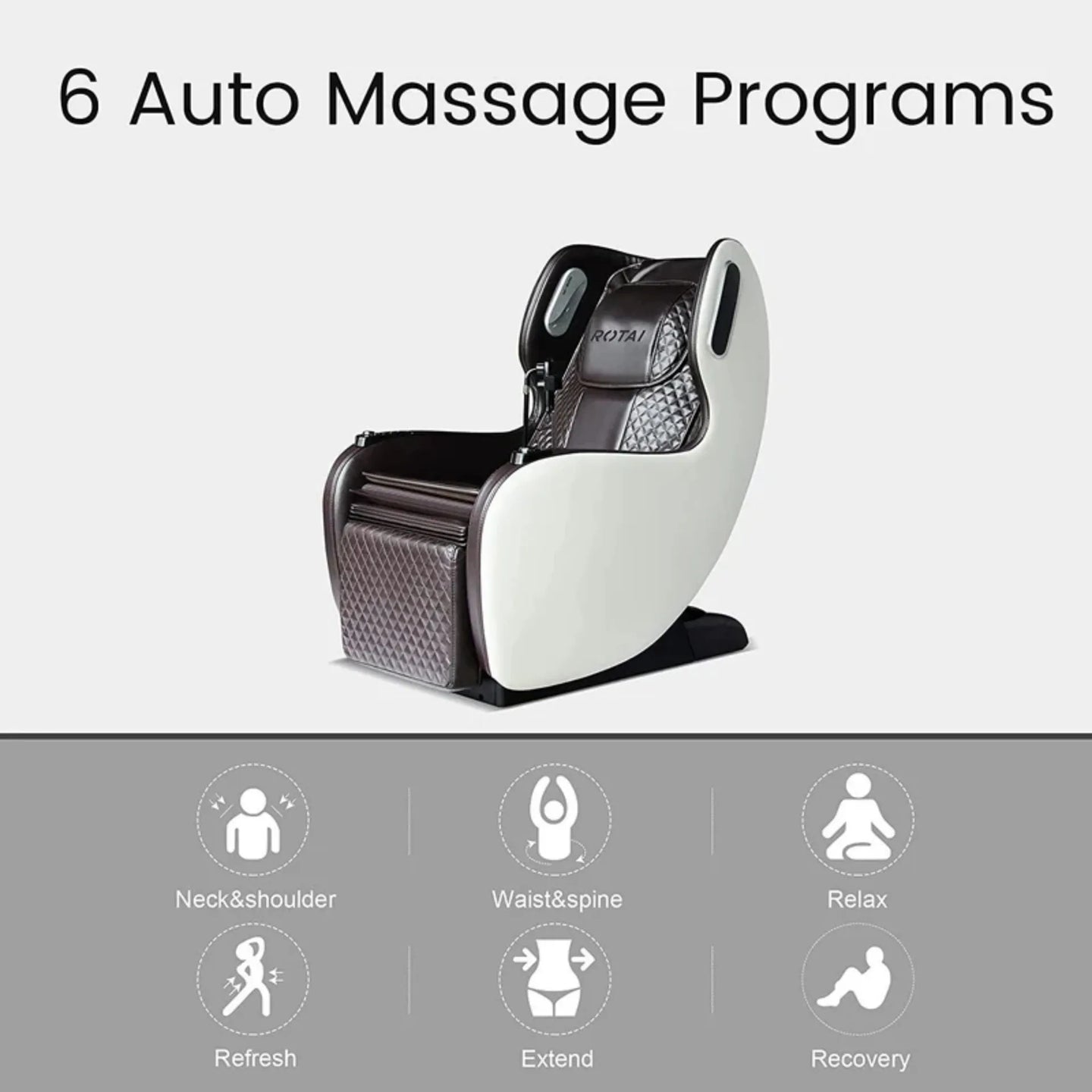 Rotai Smarter Recliner Massage Chair, Brown