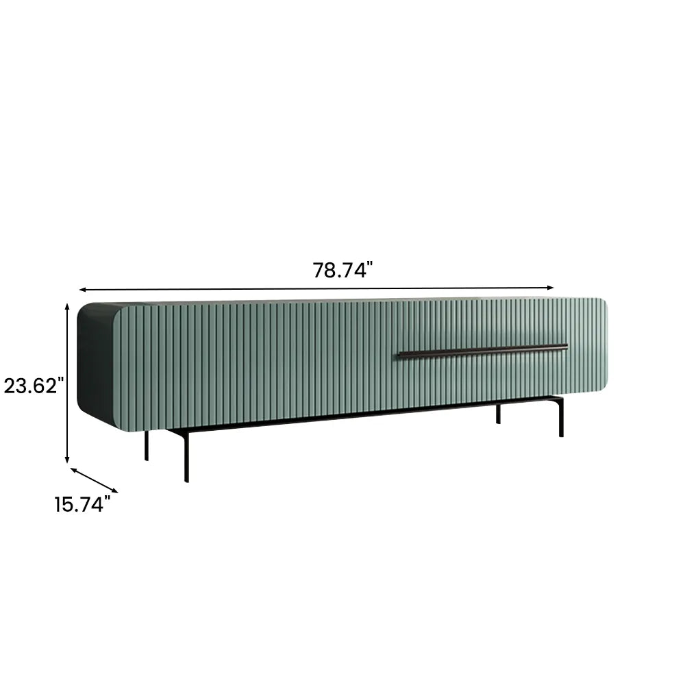 Korel Beige Fluted TV Stand