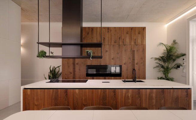 Modern Marble Island Kitchen