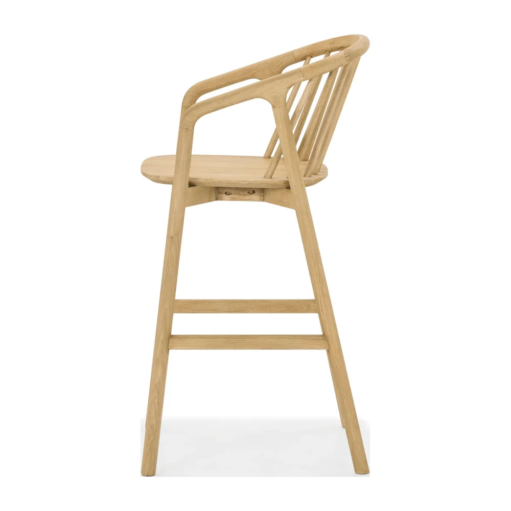 Golden Wood Barstool