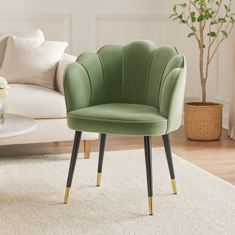 Green Velvet Accent Chair