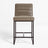 Grey Leather Counter Stool