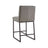 Grey Leather Counter Stool