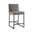 Grey Leather Counter Stool