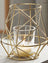Gold Wireframe Geometric Votive Candle Holder no candle