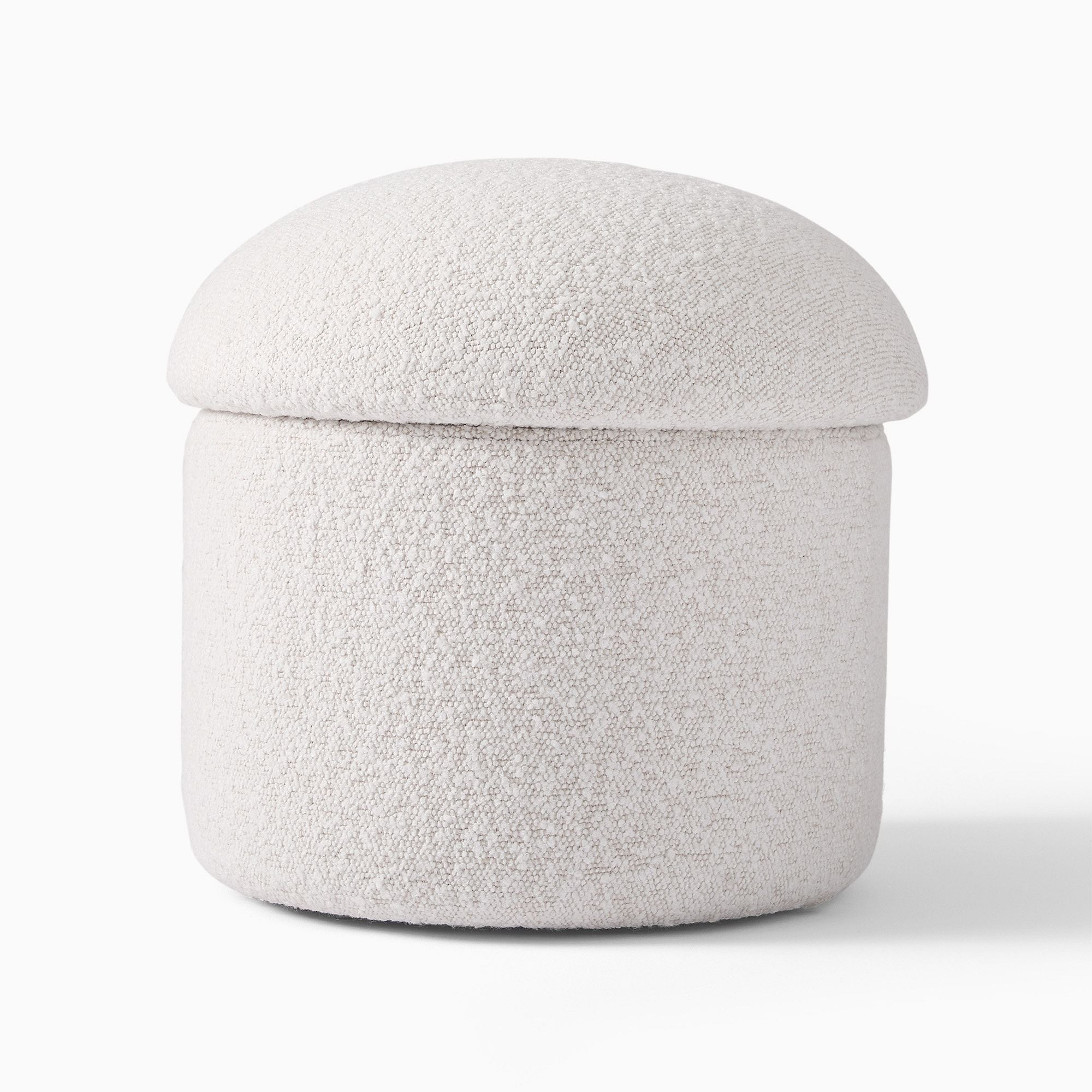 Cream Bouclé Storage Ottoman