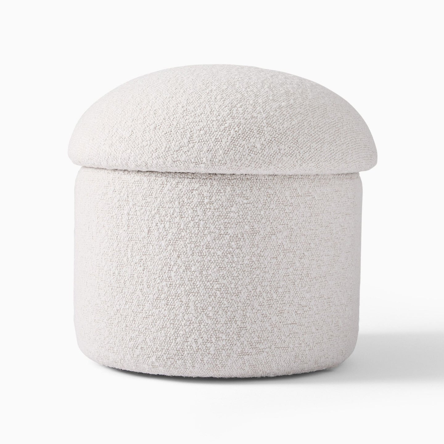Cream Bouclé Storage Ottoman