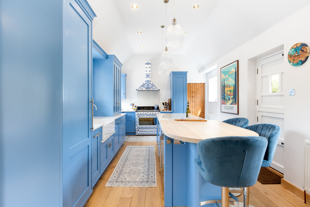 The Mediterranean Blue Shaker Kitchen