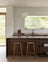 Minimalist timber kitchen with dark oak cabinetry