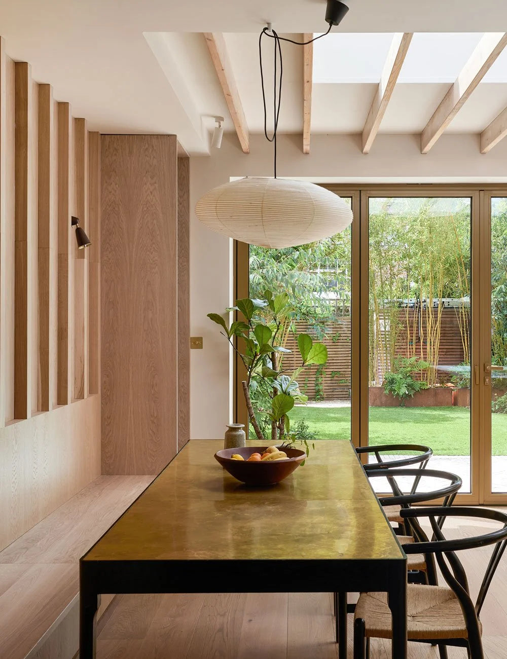Contemporary Light Oak Scandinavian Kitchen with Natural Wood Finishes