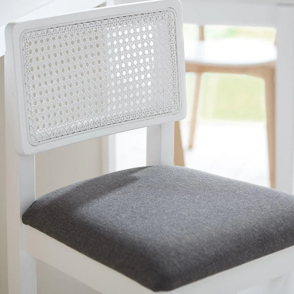 Oxford White Cane Barstool