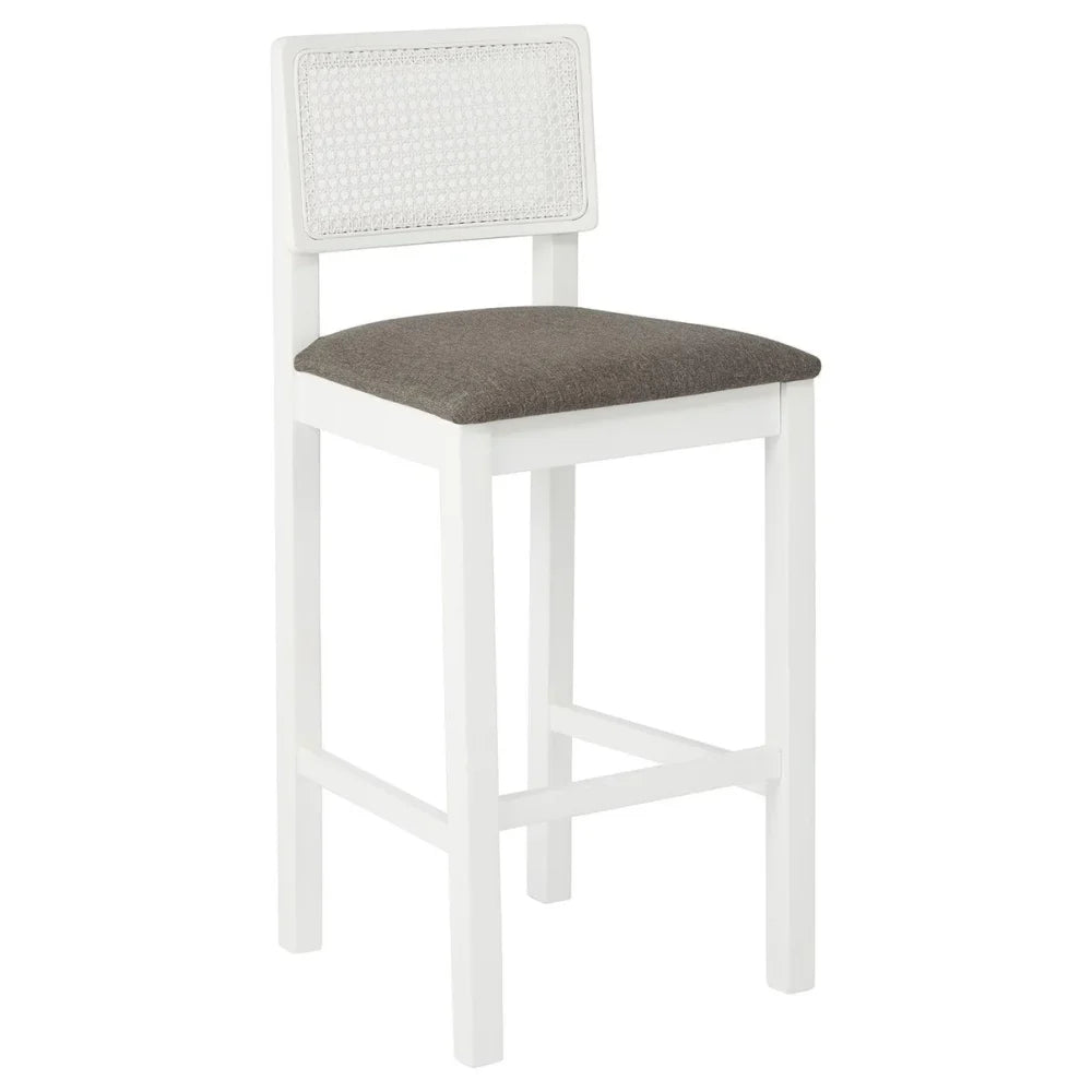 Oxford White Cane Barstool