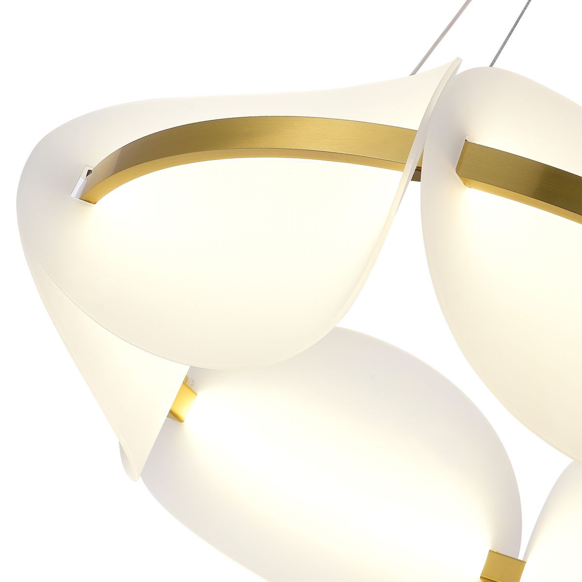 Modern Frosted Panel Chandelier