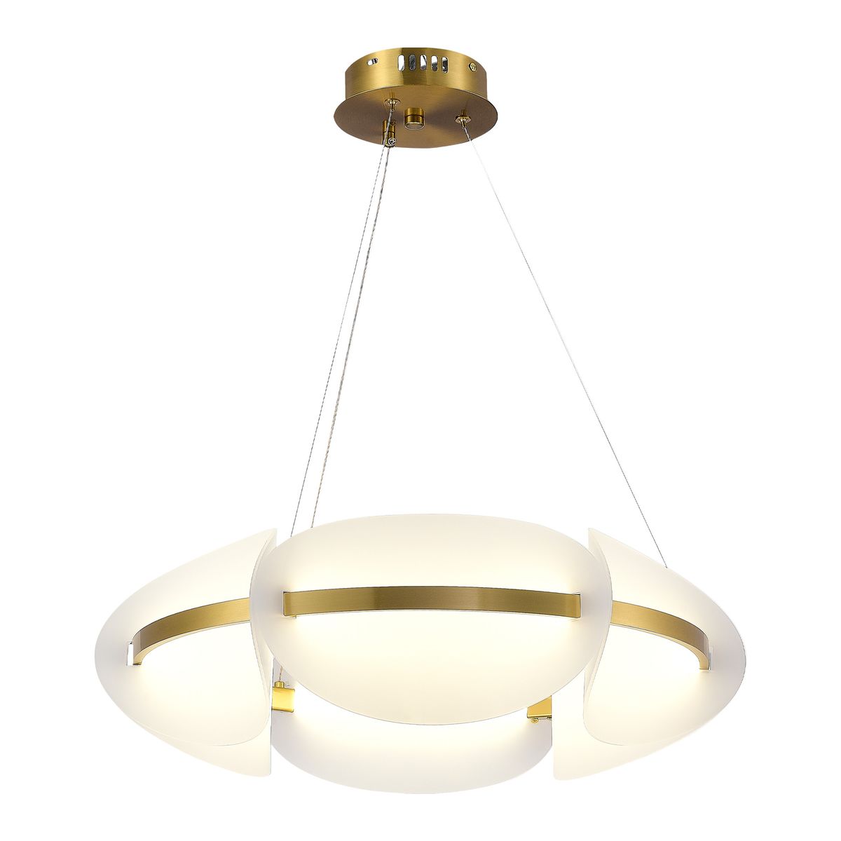 Modern Frosted Panel Chandelier